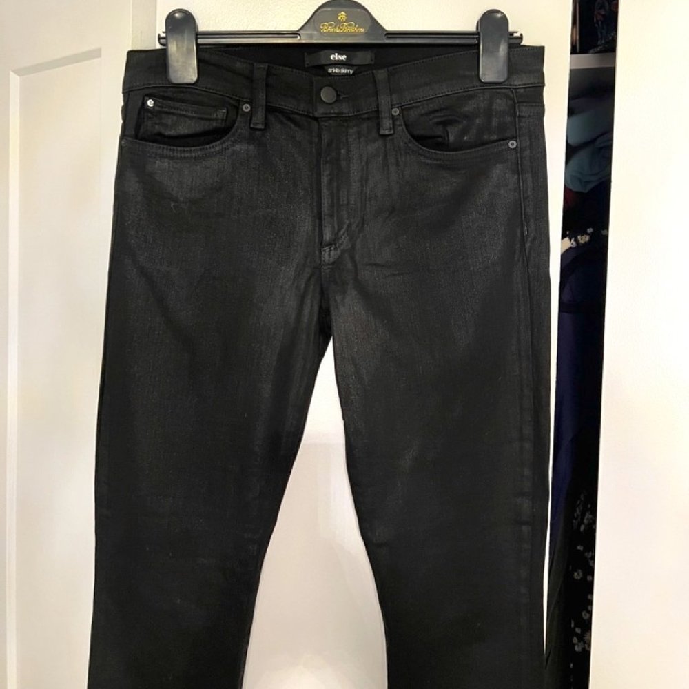 EUC Else Coated Cotton Ankle Skinny Jeans Sz 30